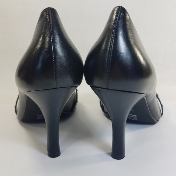 Gianni Bini Leather Pointed Toe Studded Strap Heel - Picture 5 of 6